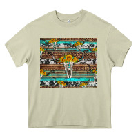 Mossy longhorn bull skull cowhide leopard turquoise Heavy Core Tee - Artiststas