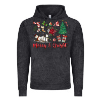 Vintage Black merry bright Vintage Hoodie - MaliasSmallBusiness