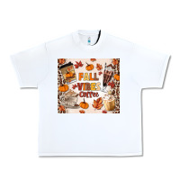 White fall vibes coffee Urban Heavy Tee - MaliasSmallBusiness