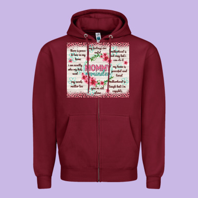 Mommy Reminder Zipper Hoodie Designed By Tumblerdesignbyshophia