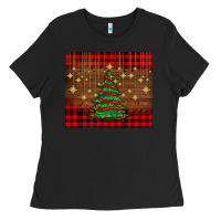 Black Christmas trees Ladies Tee - AdoDesignShop