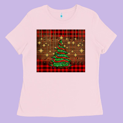 Christmas Trees Ladies Tee Designed By Adodesignshop