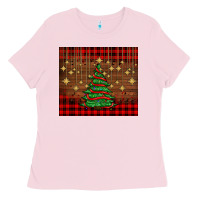 Bubblegum Pink Christmas trees Ladies Tee - AdoDesignShop
