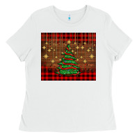 White Christmas trees Ladies Tee - AdoDesignShop