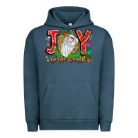 Pigment Midnight Navy joy to the world Urban Hoodie - CowhideDigitalArt