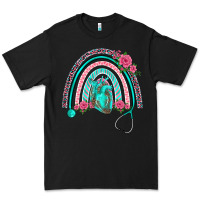 Black nurse life spring stethoscope heart rainbow Premium Tee - BarkalooDesign