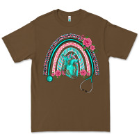 Cacao nurse life spring stethoscope heart rainbow Premium Tee - BarkalooDesign