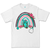 White nurse life spring stethoscope heart rainbow Premium Tee - BarkalooDesign