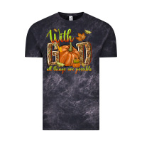 Cloud Black with god all things are possible Vintage Tee - NancyCooperArtShop
