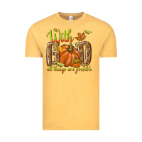 Vintage Mustard with god all things are possible Vintage Tee - NancyCooperArtShop