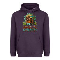Plum long live the cowboys Heavyweight Hoodie - OliviaCreatesArt