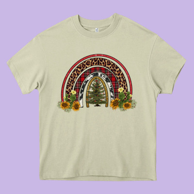 Rainbow Tree Heavy Core Tee Designed By Adodesignshop