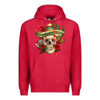 Cardinal Di de los muertos with roses Mexico Premium Hoodie - HowdyJamesFarm