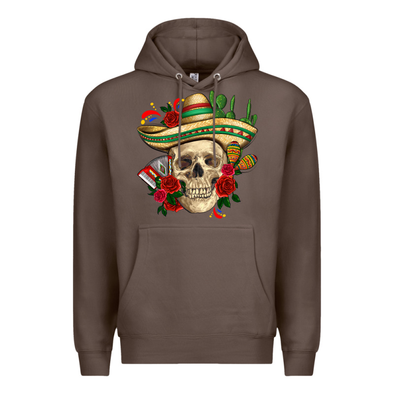 Di De Los Muertos With Roses Mexico Premium Hoodie by HowdyJamesFarm | Teevron