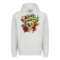 Dove Grey Di de los muertos with roses Mexico Premium Hoodie - HowdyJamesFarm