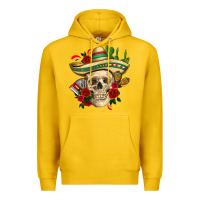 Lemon Di de los muertos with roses Mexico Premium Hoodie - HowdyJamesFarm