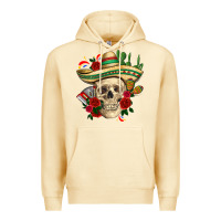 Pina Colada Di de los muertos with roses Mexico Premium Hoodie - HowdyJamesFarm