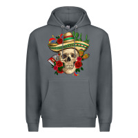 Rock Di de los muertos with roses Mexico Premium Hoodie - HowdyJamesFarm