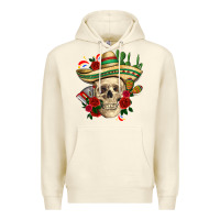 Sandshell Di de los muertos with roses Mexico Premium Hoodie - HowdyJamesFarm