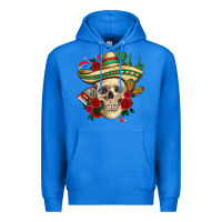 True Royal Di de los muertos with roses Mexico Premium Hoodie - HowdyJamesFarm