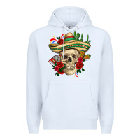 White Di de los muertos with roses Mexico Premium Hoodie - HowdyJamesFarm
