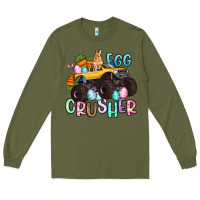 Army Green egg crusher monster truck easter Long Sleeve Tee - Artiststas