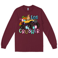 Burgundy egg crusher monster truck easter Long Sleeve Tee - Artiststas