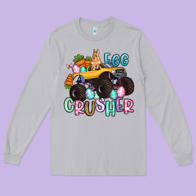 Egg Crusher Monster Truck Easter Long Sleeve Tee Designed By Artiststas
