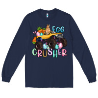 Navy egg crusher monster truck easter Long Sleeve Tee - Artiststas
