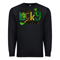 Black One lucky mom St. Patrick's Premium Sweatshirt - OliviaCreatesArt