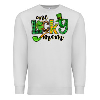 Dove Grey One lucky mom St. Patrick's Premium Sweatshirt - OliviaCreatesArt