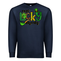 Navy One lucky mom St. Patrick's Premium Sweatshirt - OliviaCreatesArt