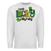 Oatmeal Heather One lucky mom St. Patrick's Premium Sweatshirt - OliviaCreatesArt