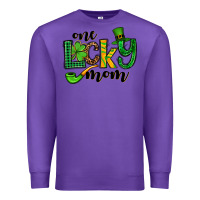 Purple One lucky mom St. Patrick's Premium Sweatshirt - OliviaCreatesArt
