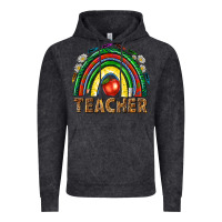 Vintage Black rainbow teacher Vintage Hoodie - NancyCooperArtShop