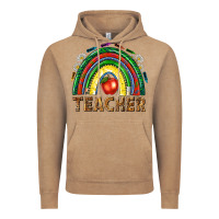 Vintage Coffee rainbow teacher Vintage Hoodie - NancyCooperArtShop