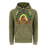 Vintage Olive rainbow teacher Vintage Hoodie - NancyCooperArtShop