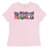 Bubblegum Pink Western Easter Day Gnomes With Eggs Ladies Tee - Artiststas
