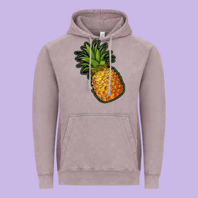 Pineapple Vintage Hoodie Designed By Jasminsmagicworld