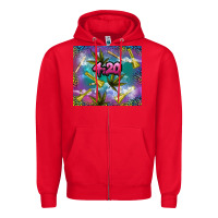 Red 4 20 marijuana holiday Zipper Hoodie - TumblerDesignByShophia