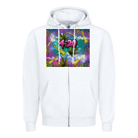 White 4 20 marijuana holiday Zipper Hoodie - TumblerDesignByShophia