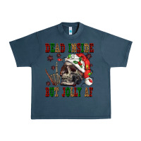 Midnight Navy Dead inside but jolly af Urban Heavy Tee - NancyCooperArtShop