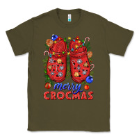 Army Green Merry crocmas Classic Tee - NancyCooperArtShop