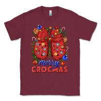 Burgundy Merry crocmas Classic Tee - NancyCooperArtShop