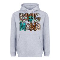 Heather Grey dog mama Heavyweight Hoodie - OliviaCreatesArt