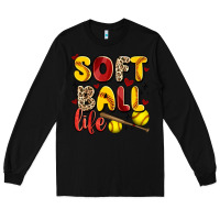Black softball life Long Sleeve Tee - Artiststas