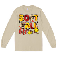 Mushroom softball life Long Sleeve Tee - Artiststas