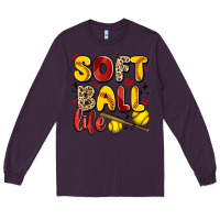 Plum softball life Long Sleeve Tee - Artiststas