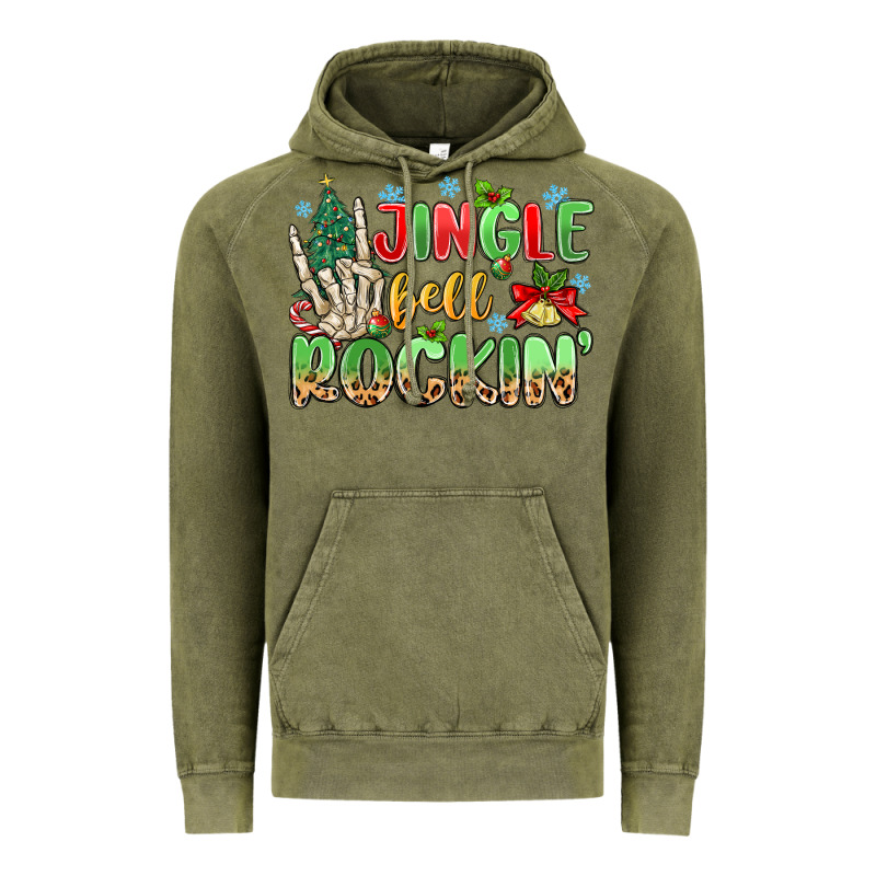 Jingle Bell Rockin' Vintage Hoodie by MaliasSmallBusiness | Teevron