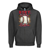 Charcoal Heather Busy raising ballers Zipper Hoodie - HowdyJamesFarm